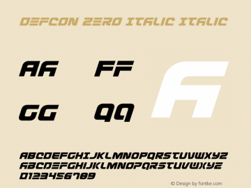 Defcon Zero Italic