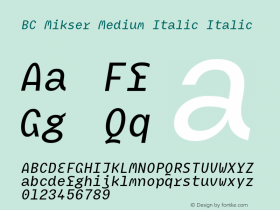 BC Mikser Medium Italic