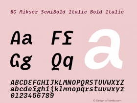 BC Mikser SemiBold Italic