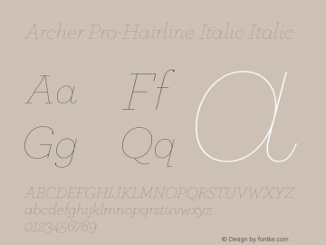 Archer Pro-Hairline Italic