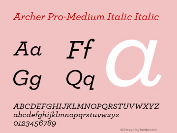 Archer Pro-Medium Italic