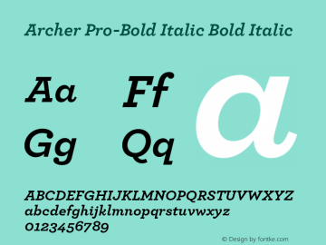 Archer Pro-Bold Italic
