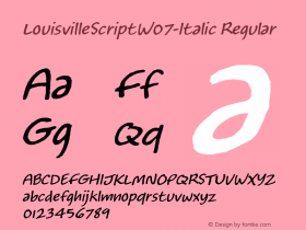 LouisvilleScript-Italic
