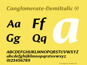 Conglomerate-DemiItalic