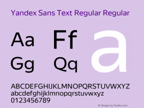 Yandex Sans Text Regular