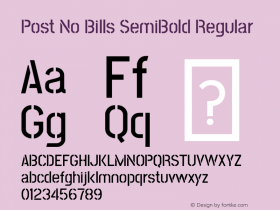Post No Bills SemiBold
