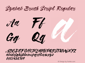 Syabab Brush Script