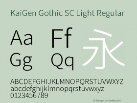 KaiGen Gothic SC Light