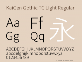 KaiGen Gothic TC Light