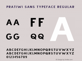 Pratiwi Sans Typeface