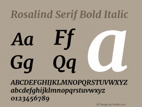 Rosalind Serif Bold