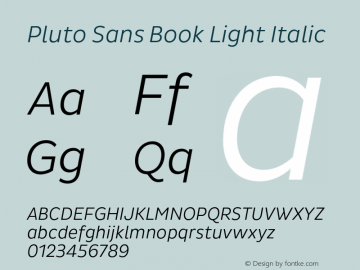 Pluto Sans Book Light