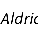 AldrichSansItalic