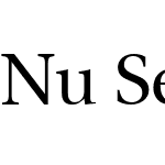 Nu Serif Demo