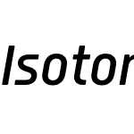 IsotonicW03-MediumItalic