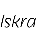 IskraW10-LightItalic