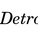 Detroit-Italic