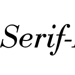 Serif-Normal-Italic