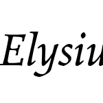 Elysium Book Italic