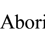 Aboriginal Serif Unicode