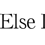 Else LT Light