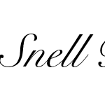 SnellRoundhand Script