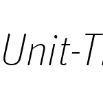 Unit-ThinAlternateItalic