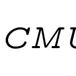 CMU Typewriter Text Variable Width