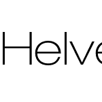 HelveticaNeueLT Std Thin Ext