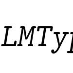 LMTypewriter10 Oblique