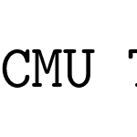 CMU Typewriter Text