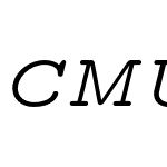 CMU Typewriter Text Variable Width