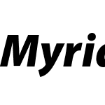 Myriad Pro Black