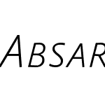 AbsaraSansTF-ThinItalicSC