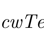 cwTeX 楷書 italic