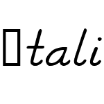 Italic Sample