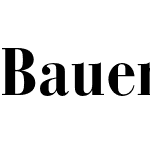 Bauer Bodoni Std Bold Cond