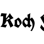 Koch Fette Deutsche Schrift