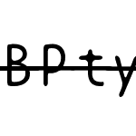 BPtypewriteStrikethrough