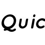 Quicksand Bold Oblique