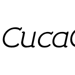 Cuca OT LightItalic