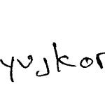 yujkore handwriting