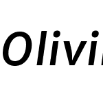 OlivineWideW05-MediumItalic