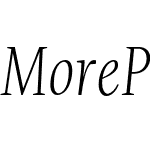 MorePro-CondLightItalic