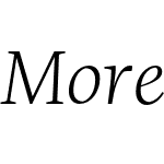 MorePro-LightItalic