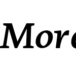 MorePro-WideMediumItalic