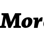 MorePro-WideBlackItalic