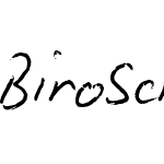 Biro Script reduced