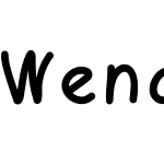 WendyPrintFont