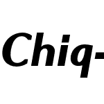 Chiq Bold Italic